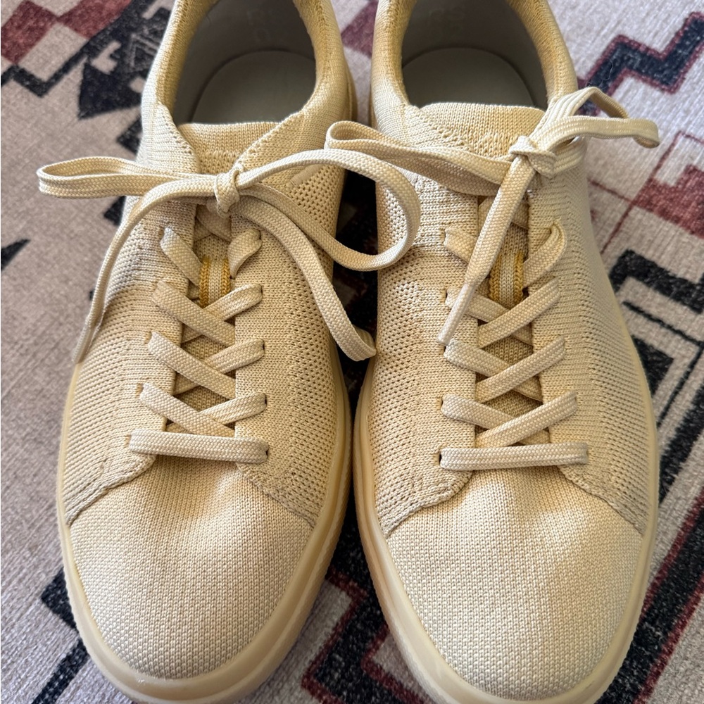 Rothy's Yellow Knit Sneakers